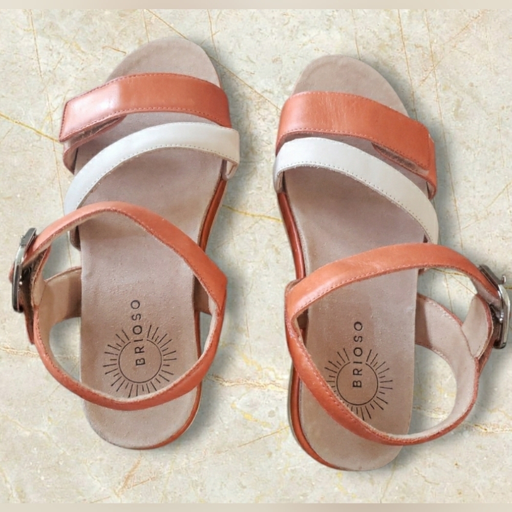 Casual Sporty 8.5 Ortho Adjustable Leather Lugsole  Comfortable Sandal New - Picture 5 of 9